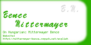 bence mittermayer business card